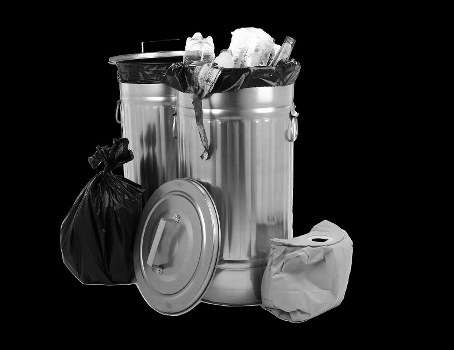 Trucks transporting construction waste