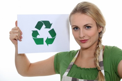 Professional rubbish removal team at work
